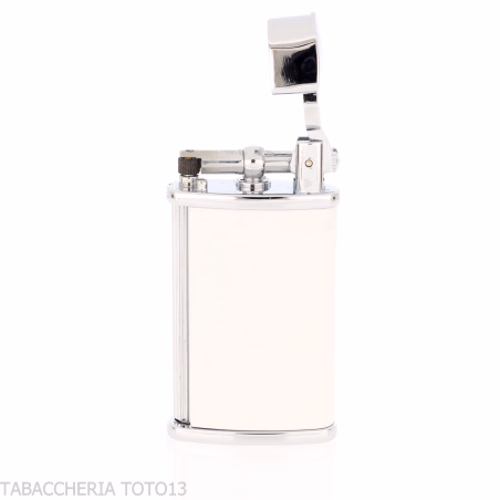 Briquet à squelette avec laque blanche de Lubinski-Briquets pour la cigarette