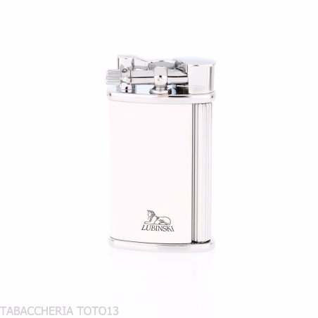 Briquet à squelette avec laque blanche de Lubinski-Briquets pour la cigarette
