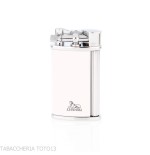 Briquet à squelette avec laque blanche de Lubinski-Briquets pour la cigarette
