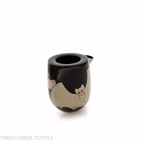 Tsuge Urushi Makie Bat billiard-shaped pipe lacquer finish - Tobacco Pipes - Natural root