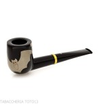 Tsuge Urushi Makie Bat billiard-shaped pipe lacquer finish - Tobacco Pipes - Natural root