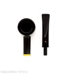 Tsuge Urushi Makie Bat billiard-shaped pipe lacquer finish - Tobacco Pipes - Natural root