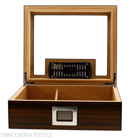 Humidor en ébène avec verre et cendrier et kit de coupe - Lubinski