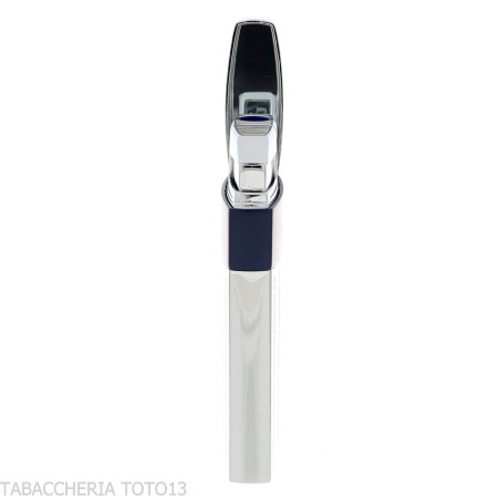 Lubisky Mantua jet light flame lighter chrome color and vertical lines - Lighters - Metal