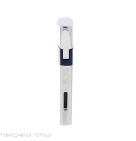 Lubisky Mantua jet light flame lighter chrome color and vertical lines - Lighters - Metal