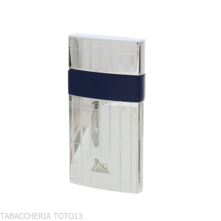 Lubisky Mantua jet light flame lighter chrome color and vertical lines - Lighters - Metal