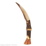 C-pipe großer Bambus-Pfeifenstopfer und Naturhornschneider - Wang C-pipe