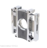 Lubinski Barley cigar cutter polished chrome finish and colored decorations - Accessories Cigar - Metal