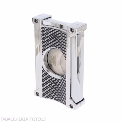 Lubinski Barley cigar cutter polished chrome finish and colored decorations - Accessories Cigar - Metal