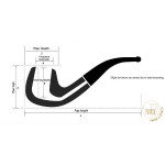 Peterson Sherlock Holmes Lestrade Heritage P-Lip bent Apple - Peterson Of Doublin Pipe