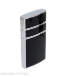 Lubisky Mantua jet light flame lighter chrome color and black lacquer - Lighters - Metal