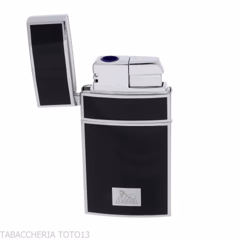 Briquet jet flamme Lubniski Mantova chrome et laqué noir - Briquets - Métal