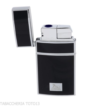 Lubisky Mantua jet light flame lighter chrome color and black lacquer - Lighters - Metal