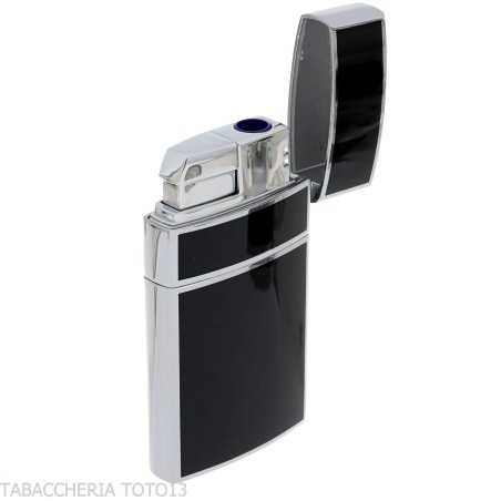 Lubisky Mantua jet light flame lighter chrome color and black lacquer - Lighters - Metal