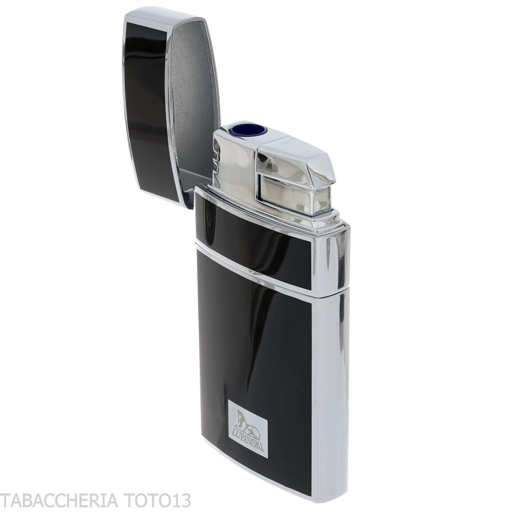 Lubisky Mantua jet light flame lighter chrome color and black lacquer - Lighters - Metal