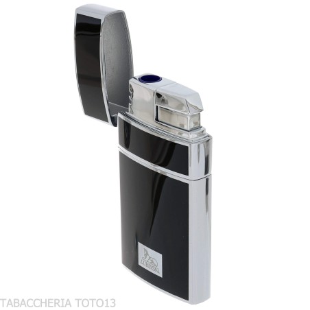 Lubisky Mantua jet light flame lighter chrome color and black lacquer - Lighters - Metal