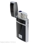 Lubisky Mantua jet light flame lighter chrome color and black lacquer - Lighters - Metal