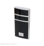Lubisky Mantua jet light flame lighter chrome color and black lacquer - Lighters - Metal