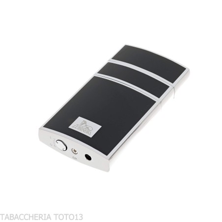 Lubisky Mantua jet light flame lighter chrome color and black lacquer - Lighters - Metal