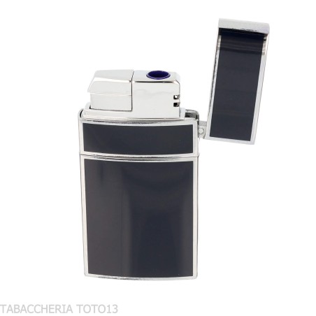 Briquet jet flame Lubinski Mantova chrome et laqué bleu - Briquets - Métal