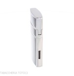 Lubinski Mantova jet flame lighter chrome and blue lacquer - Lighters - Metal