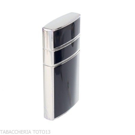 Lubinski Mantova jet flame lighter chrome and blue lacquer - Lighters - Metal