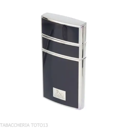 Accendino jet flame Mantova di Lubinski cromo e lacca blu - Accendini