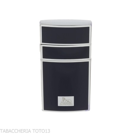 Lubinski Mantova jet flame lighter chrome and blue lacquer - Lighters - Metal