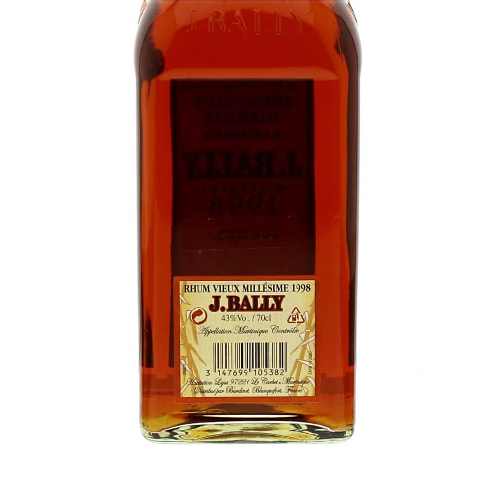 J. Bally rum Millesime 1998 Vol.43% Cl.70 - J. Bally Distillery