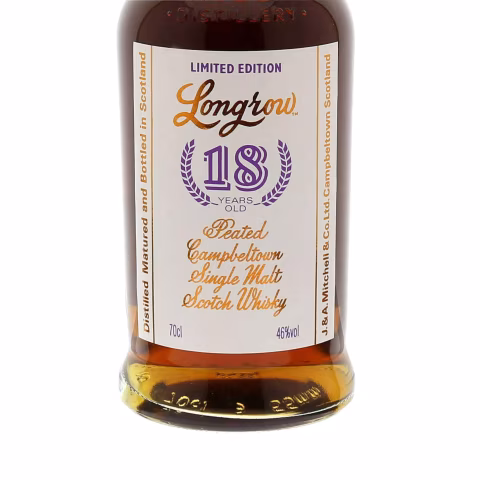 Longrow Peated Single Malt 18 Y.O. limited edition Vol.46% Cl.70 - Spiritueux - Malt biologique