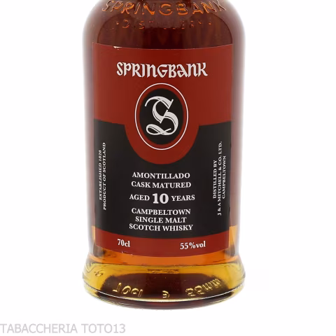 Springbank 10 Y.O. Amontillado cask matured Vol.55% Cl.70 - Destilliert