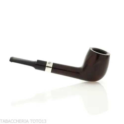 Peterson Junior Lovat Heritage silver mounted Fishtail - Tobacco Pipes - Natural root