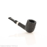 Peterson Junior Lovat Sandblasted silver mounted Fishtail - Peterson Of Doublin Pipe