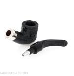 Peterson Deluxe System 1S bent pot Sandblasted P-lip - Tabakpfeifen