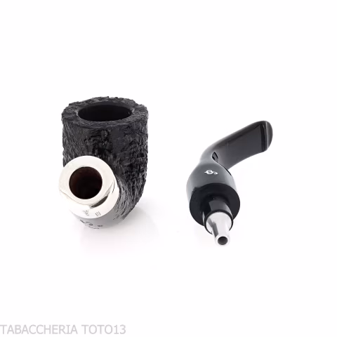 Peterson Deluxe System 1S bent pot Sandblasted P-lip - Tabakpfeifen
