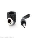 Peterson Deluxe System 1S bent pot Sandblasted P-lip - Tabakpfeifen