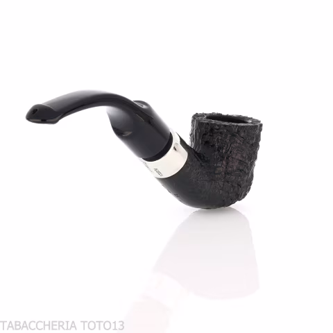 Peterson Deluxe System 1S bent pot Sandblasted P-lip - Tabakpfeifen