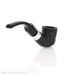 Peterson Deluxe System 1S bent pot Sandblasted P-lip - Pipe Pour le Tabac - Racine naturelle