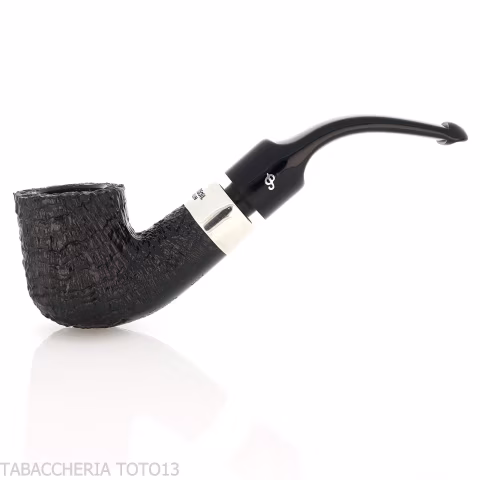 Peterson Deluxe System 1S bent pot Sandblasted P-lip - Tabakpfeifen