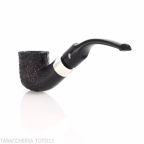 Peterson Deluxe System 1S bent pot Sandblasted P-lip - Tabakpfeifen