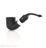 Peterson Deluxe System 1S bent pot Sandblasted P-lip - Pipe Pour le Tabac - Racine naturelle