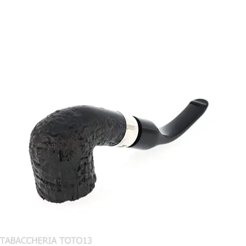 Peterson Deluxe System 1S bent pot Sandblasted P-lip - Pipe Pour le Tabac - Racine naturelle