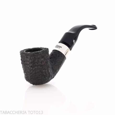 Peterson Deluxe System 1S bent pot Sandblasted P-lip - Tabakpfeifen