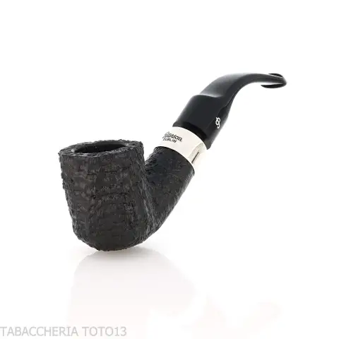 Peterson Deluxe System 1S bent pot Sandblasted P-lip - Pipe Pour le Tabac - Racine naturelle