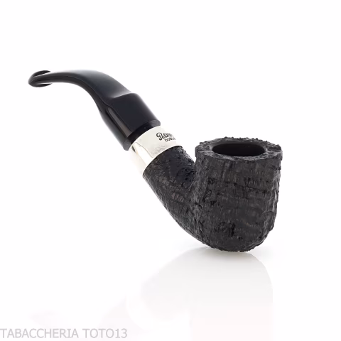 Peterson Deluxe System 1S bent pot Sandblasted P-lip - Tabakpfeifen