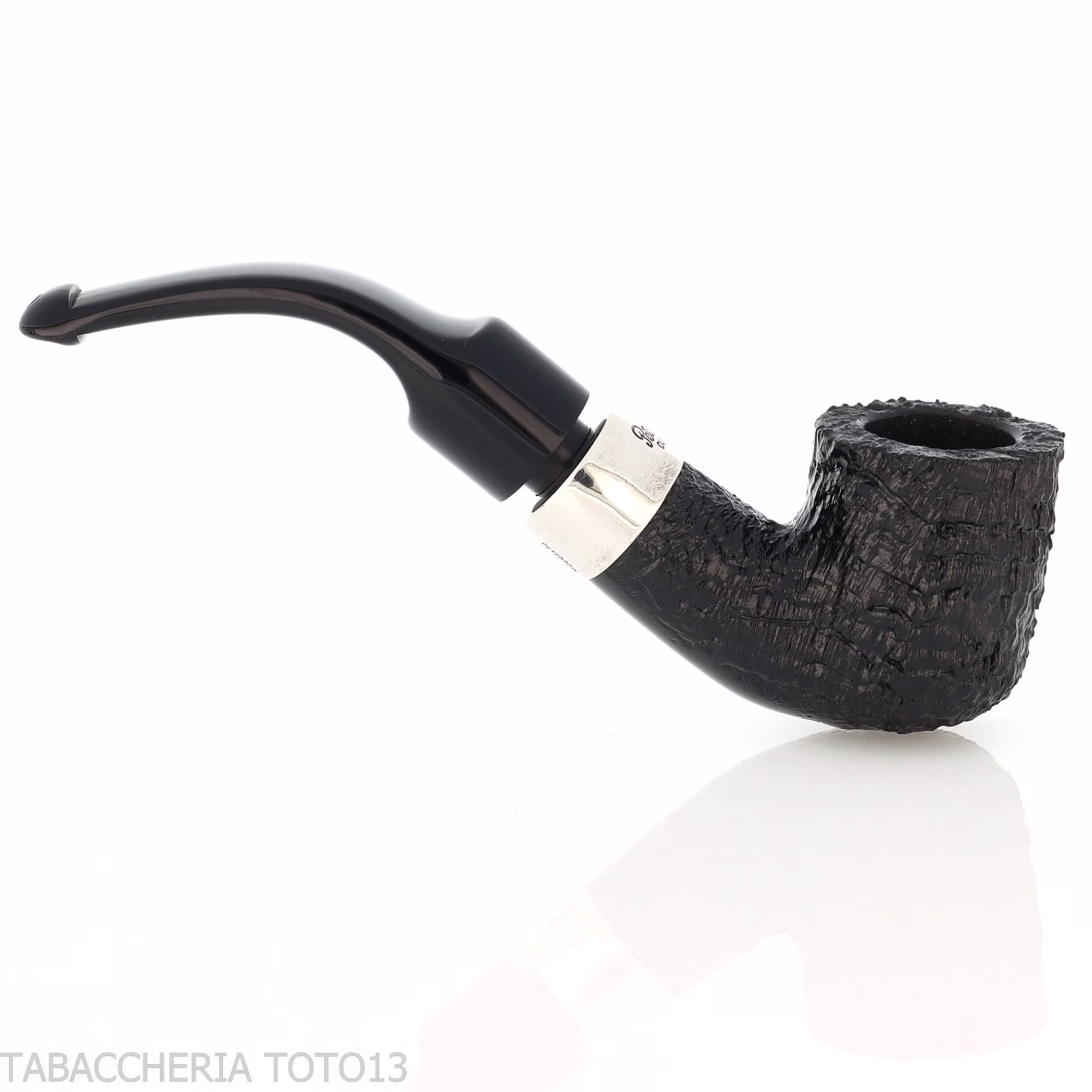 Peterson Deluxe System 1S bent pot Sandblasted P-lip - Tabakpfeifen