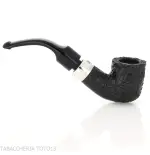 Peterson Deluxe System 1S bent pot Sandblasted P-lip - Pipe Pour le Tabac - Racine naturelle