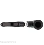 Peterson Deluxe System 1S bent pot Sandblasted P-lip - Pipe Pour le Tabac - Racine naturelle