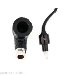 Peterson Deluxe System 1S bent pot Sandblasted P-lip - Tabakpfeifen