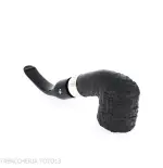 Peterson Deluxe System 1S bent pot Sandblasted P-lip - Pipe Pour le Tabac - Racine naturelle